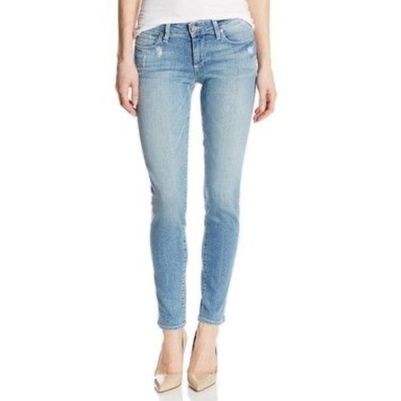 Paige Skyline Ankle Peg Jeans in Light Whitley Wash Size 29 - Picture 1 of 7